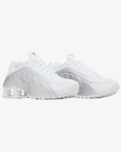 Nike Shox R4 GS White Metallic Silver 2025