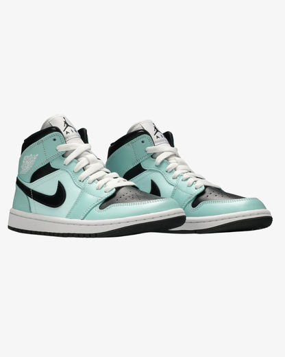 Air Jordan 1 Mid Aqua Black Wmns