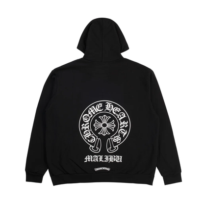 Chrome Hearts Malibu Exclusive Horseshoe Zip-Up Hoodie (Sleeveless Design) Black