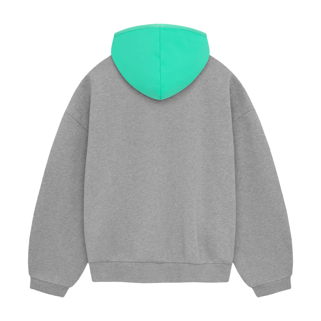 Fear of God Essentials Nylon Fleece Hoodie Dark Heather Oatmeal/Mint Leaf