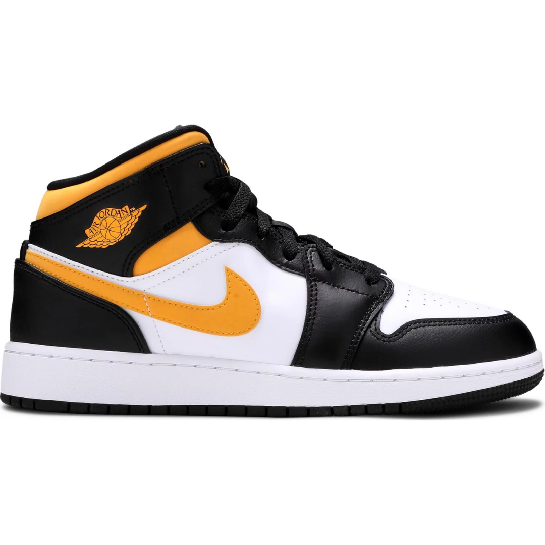 Jordan 1 Mid White Pollen Black (GS)