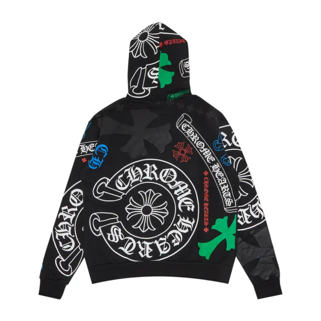 Chrome Hearts Stencil Hoodie Black