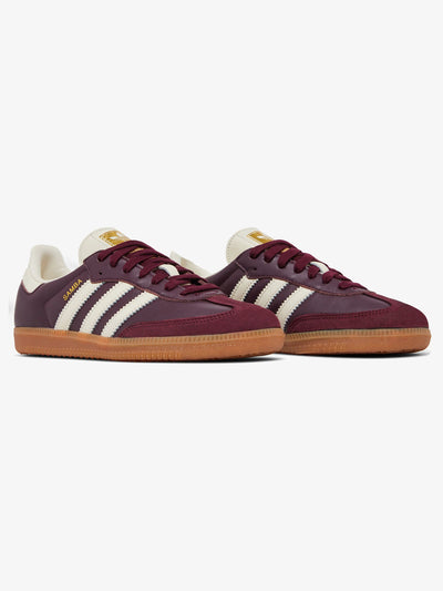 adidas Samba OG 'Maroon Gold Metallic' (W) – pair