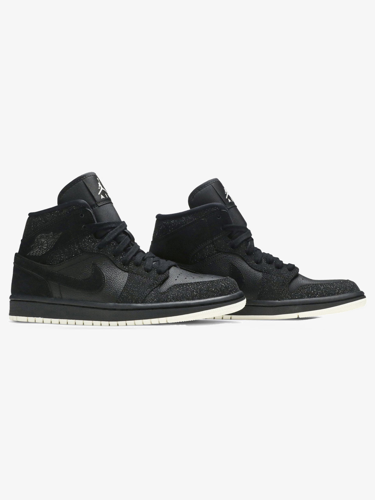 Jordan 1 Mid 'Glitter Black' (W) – pair
