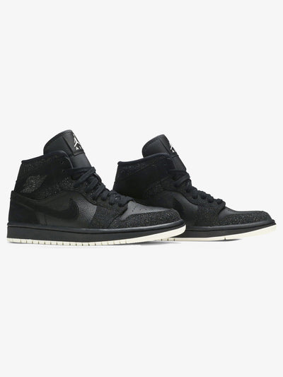 Jordan 1 Mid 'Glitter Black' (W) – pair