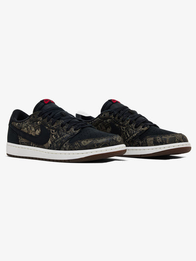 Jordan 1 Retro Low OG 'Laser Black University Red' – pair