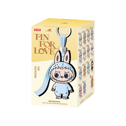 Pop Mart Labubu The Monsters Pin for Love Series Vinyl Plush Pendant (A-M) Sealed Case (14 Blind Box)