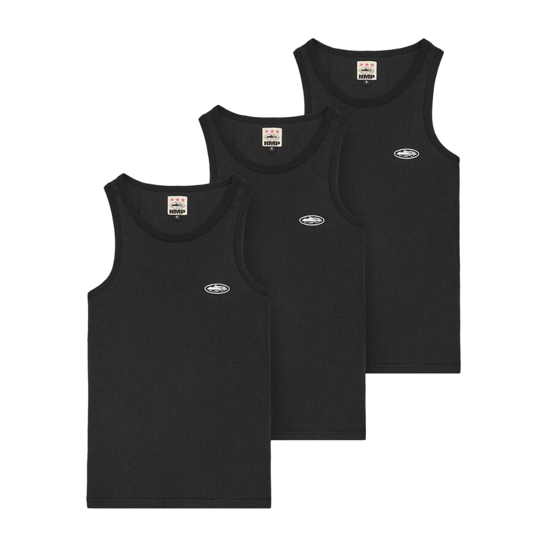 Corteiz HMP Essentials Tank Top (3 Pack) Black