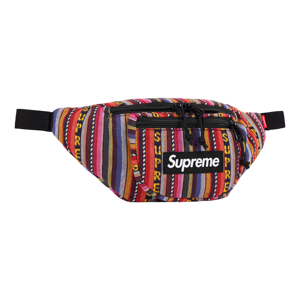 Supreme Woven Stripe Waist Bag Multicolor