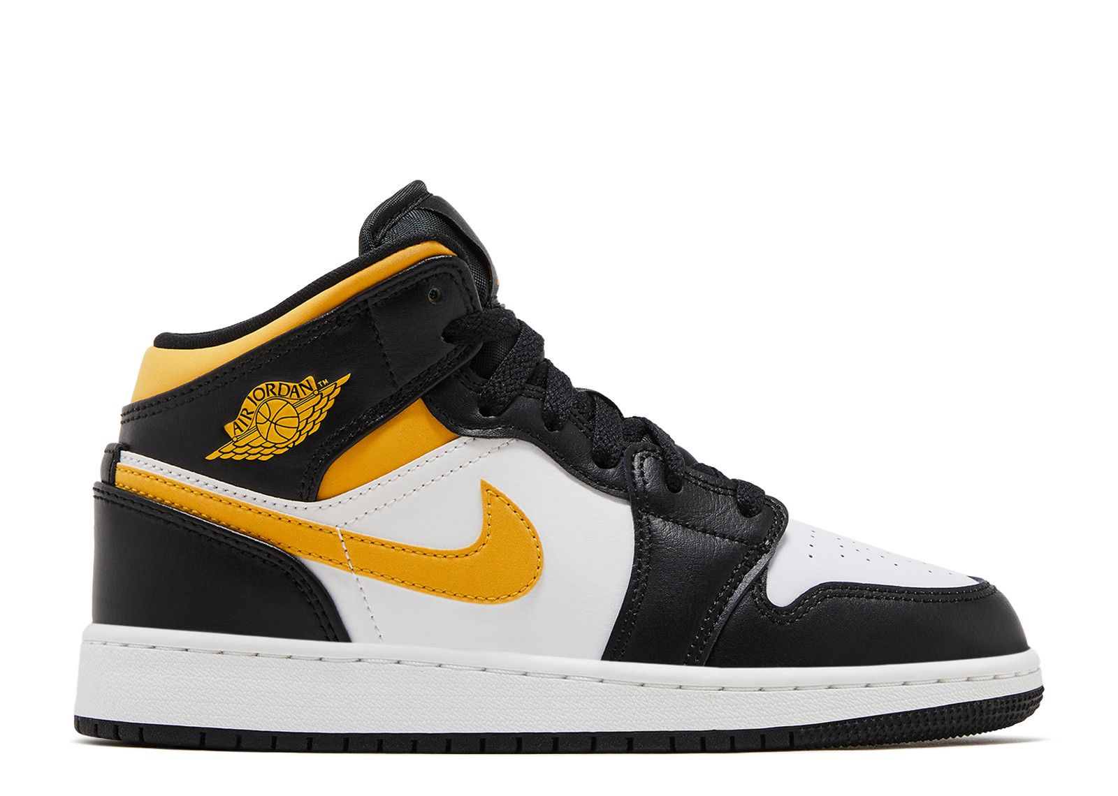 Air Jordan 1 Mid GS Black University Gold