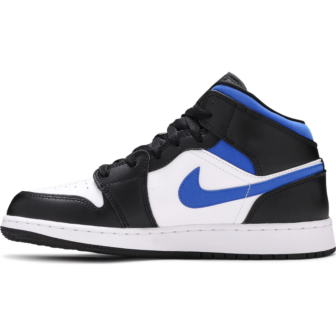 Jordan 1 Mid White Black Racer Blue (GS)