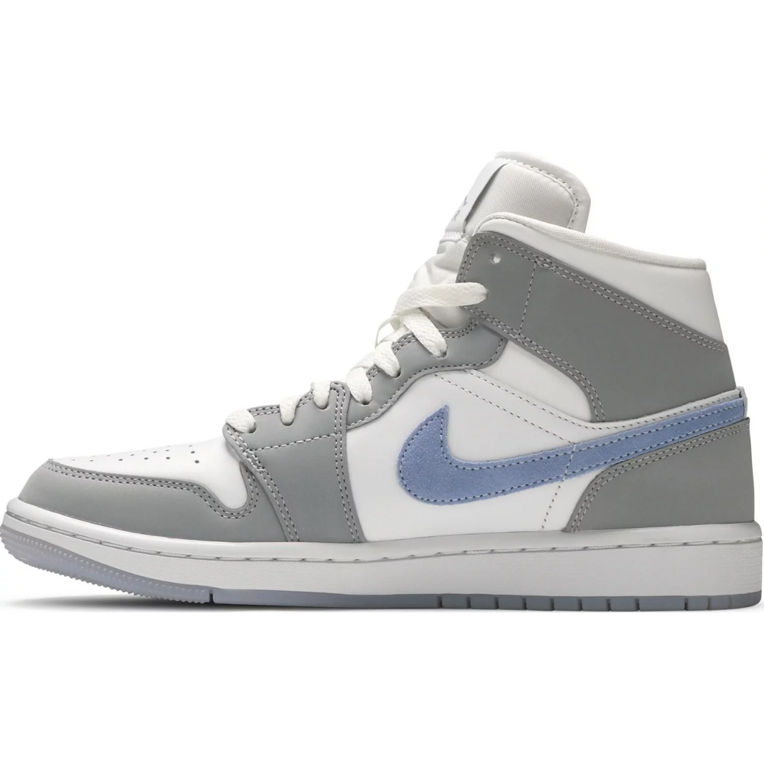 Jordan 1 Mid Wolf Grey Aluminum (Women's)