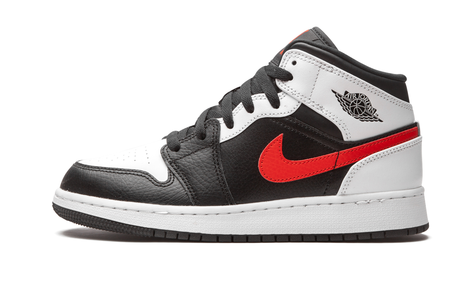 Jordan 1 Mid White Black Chile Red (GS)