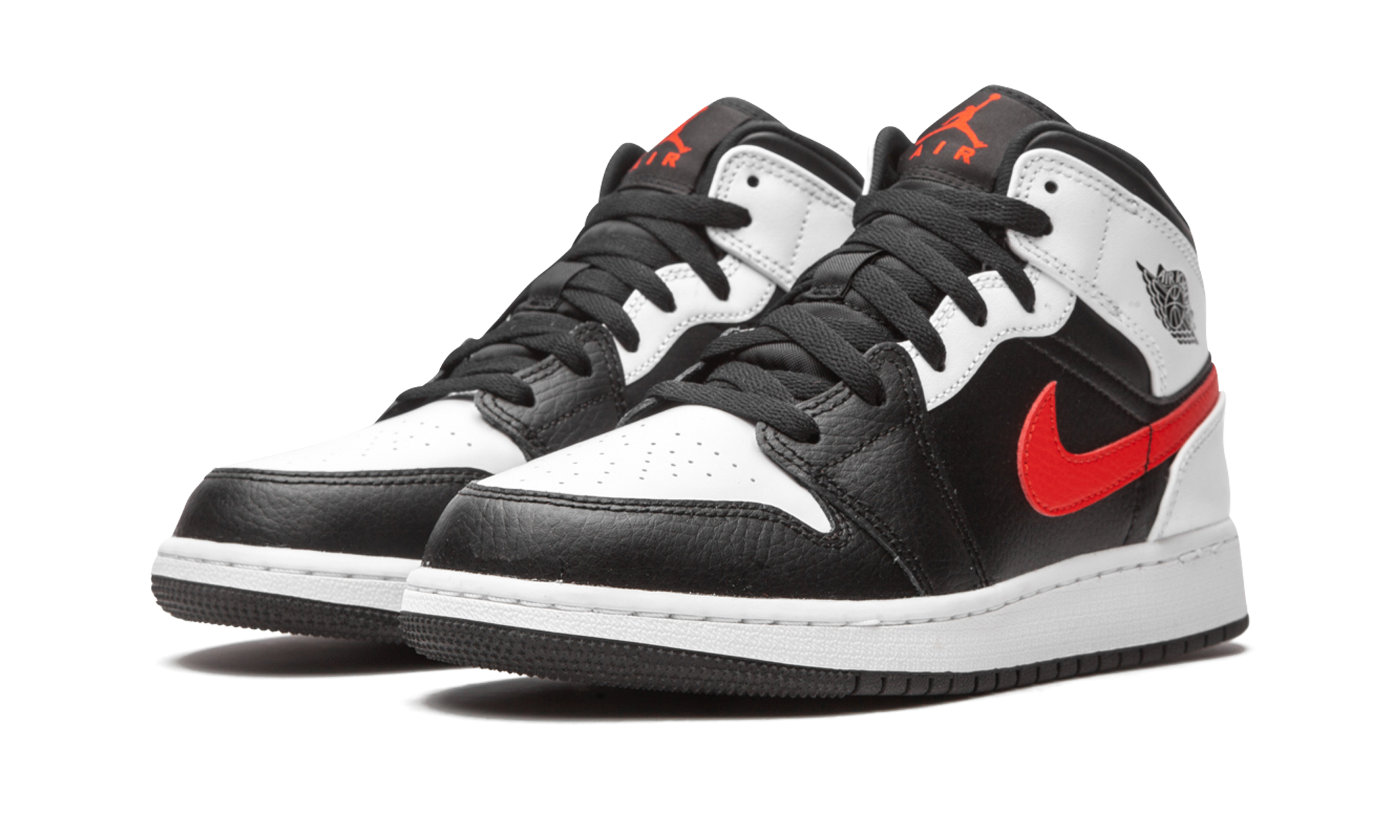 Jordan 1 Mid White Black Chile Red (GS)