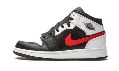 Jordan 1 Mid White Black Chile Red (GS)