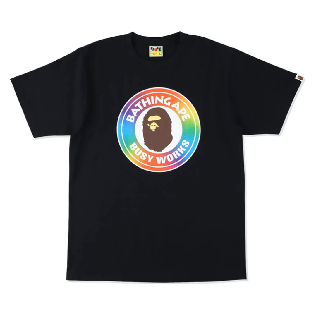 BAPE Rainbow Busy Works Tee Black