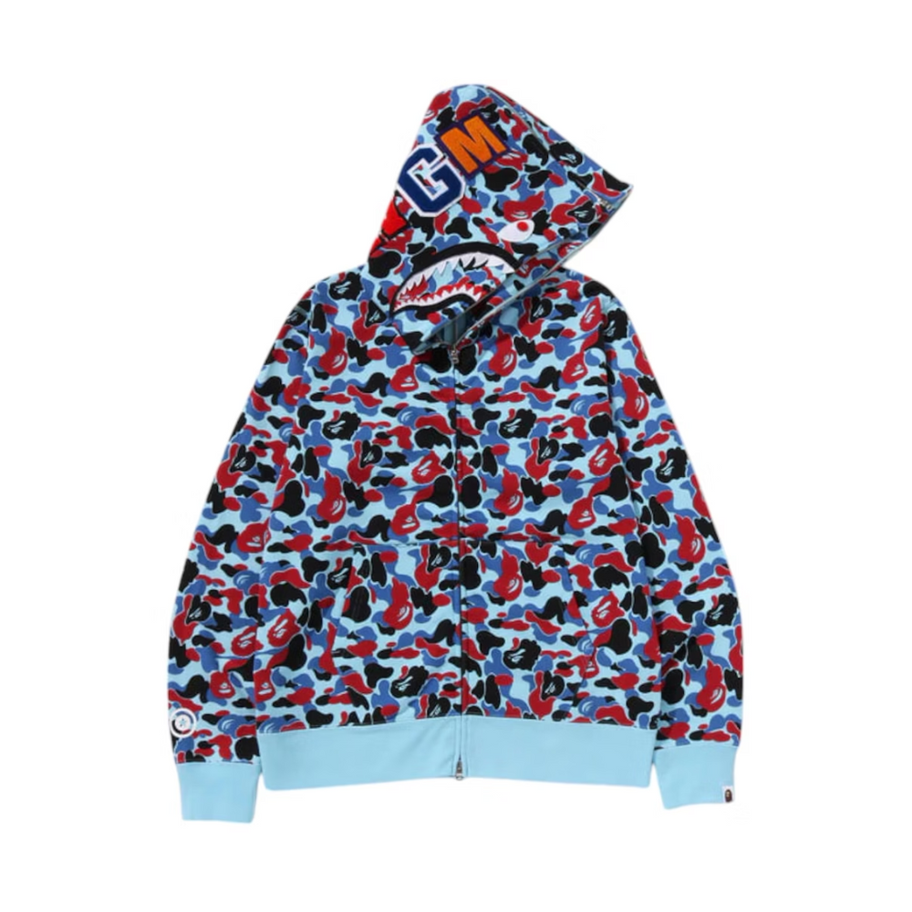 BAPE Store Chicago Separate Shark Full Zip Hoodie Multicolor
