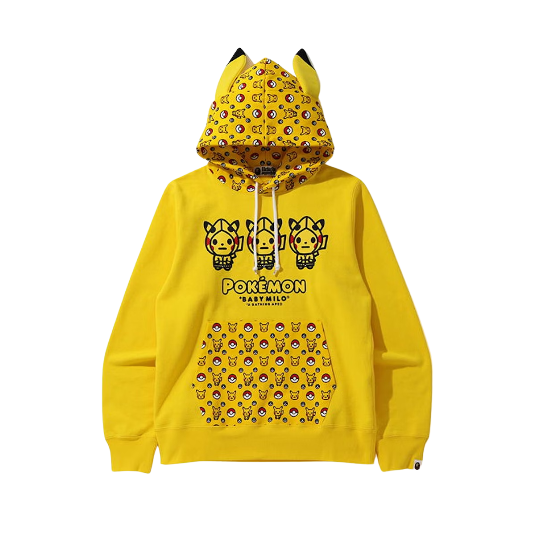 BAPE x Pokemon Pullover Hoodie Yellow