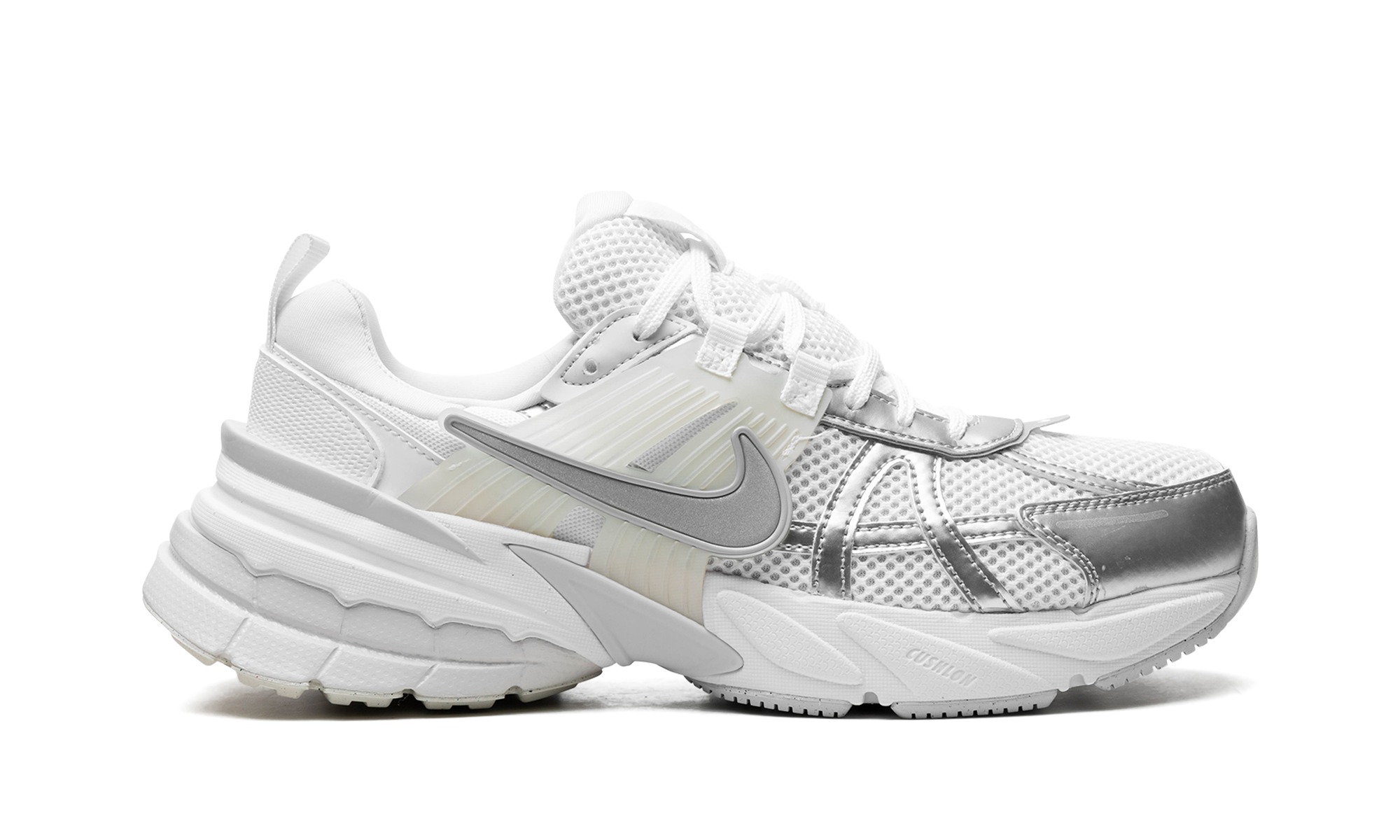 Nike V2K Run Metallic Silver White (Women's)