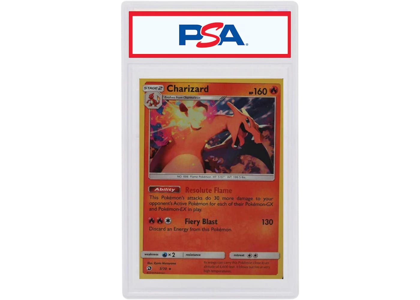 Pokemon Dragon Majesty #3/70 (PSA or BGS Graded) Charizard-Holo 2018 Pokemon TCG Sun & Moon
