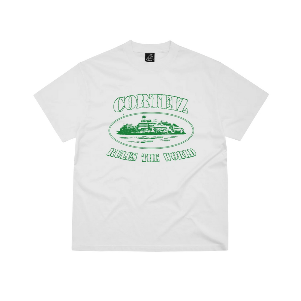 Corteiz Alcatraz Tee White/Green