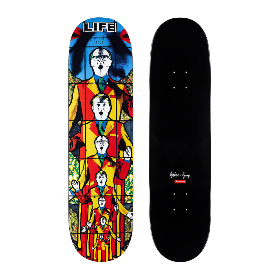 Supreme Gilbert & George LIFE Skateboard Deck Multi