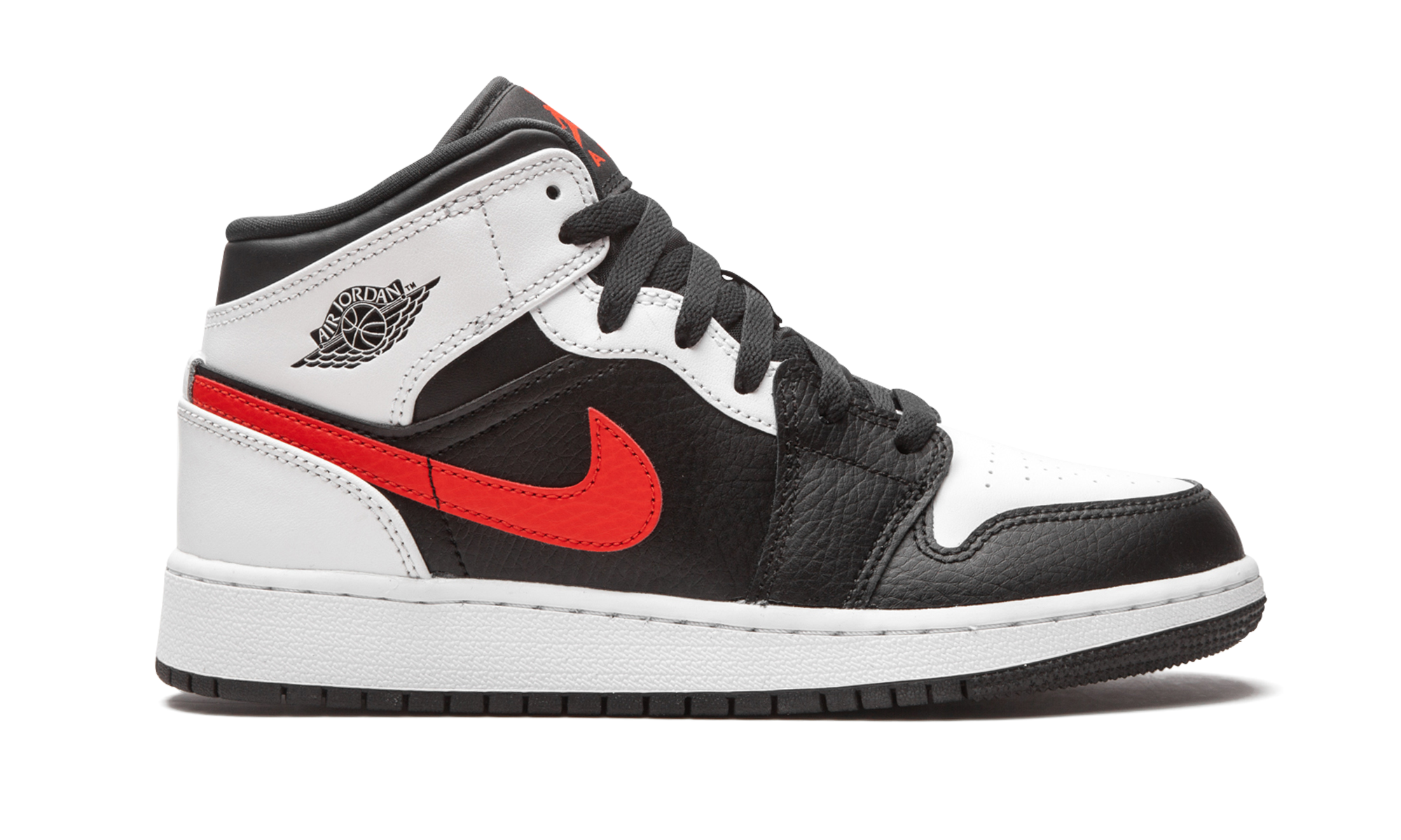 Jordan 1 Mid White Black Chile Red (GS)