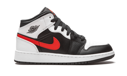 Jordan 1 Mid White Black Chile Red (GS)